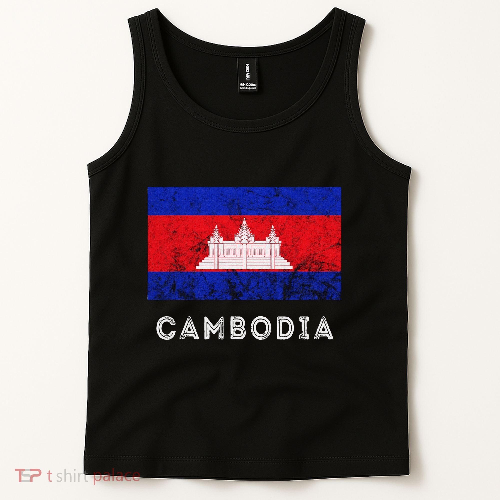 Cambodia Royal Palace Cambodian Flag Kampuchean Roots Tank Top