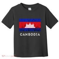 Cambodia Royal Palace Cambodian Flag Kampuchean Roots Toddler T-Shirt thumb 0