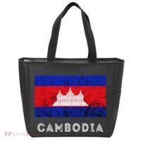 Cambodia Royal Palace Cambodian Flag Kampuchean Roots Tote Bag thumb 0