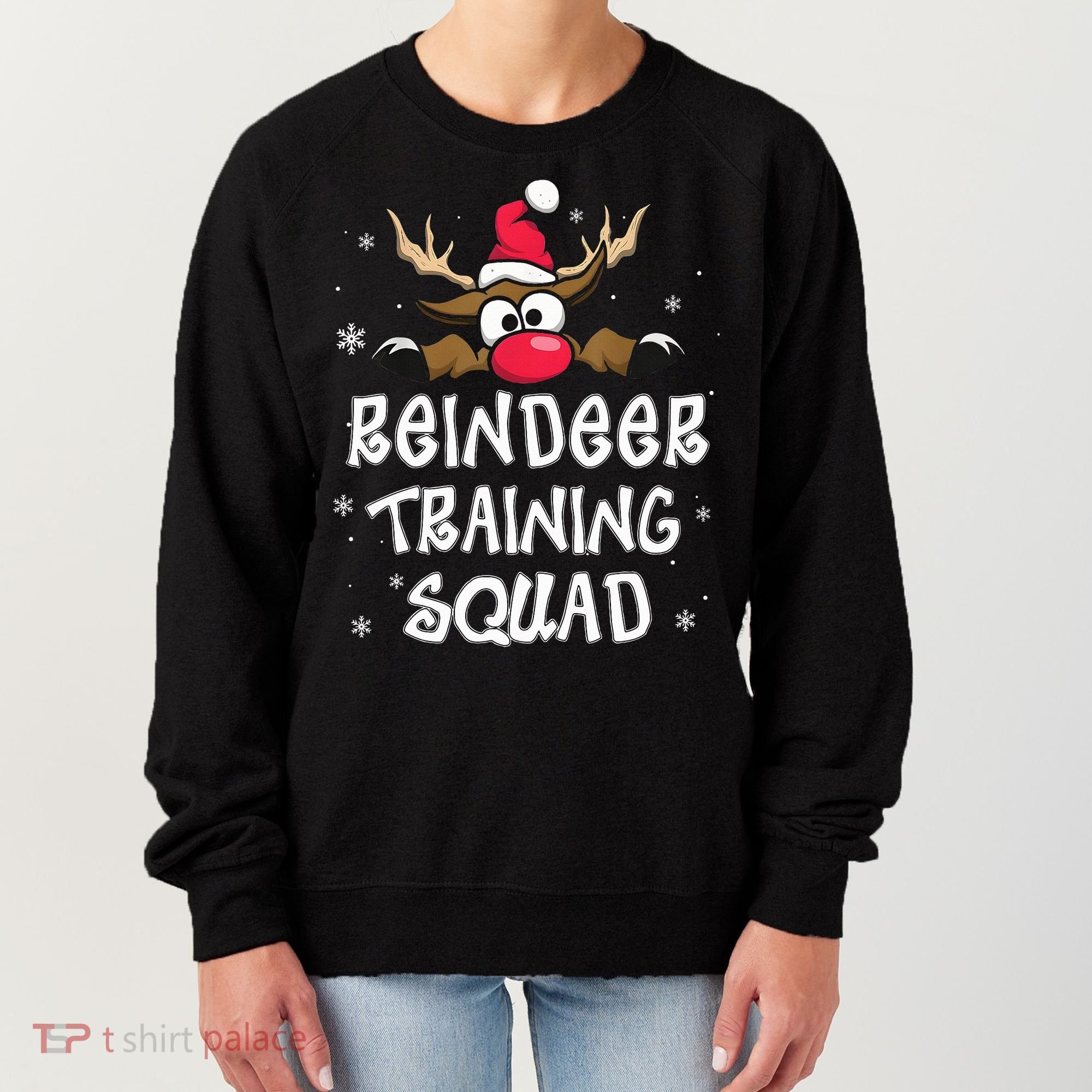 Christmas Running Reindeer Training Squad Team Gifts  Women's Sweatshirt