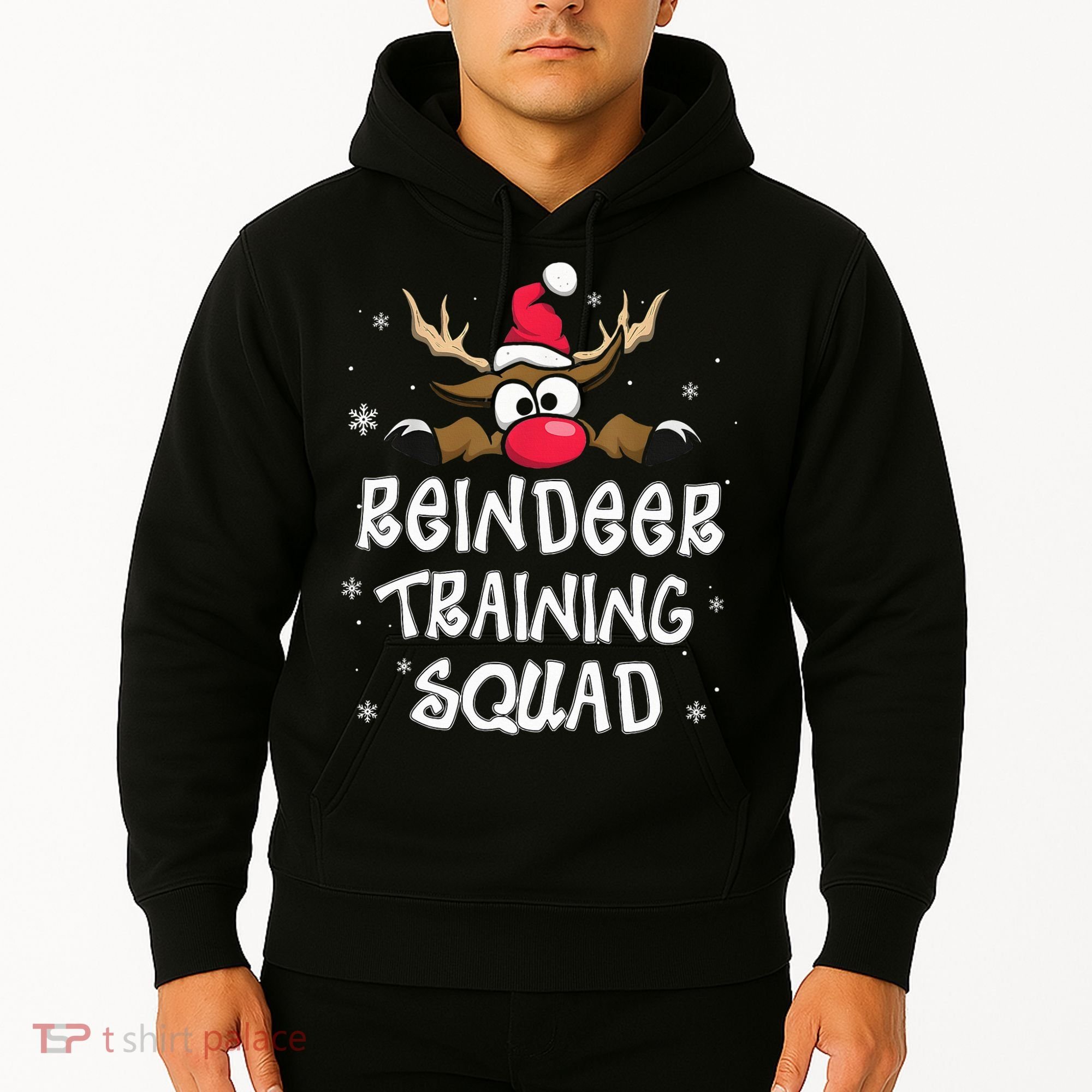 Christmas Running Reindeer Training Squad Team Gifts  Hoodie