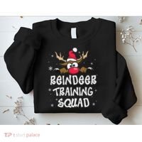 Christmas Running Reindeer Training Squad Team Gifts  Sweatshirt thumb 2