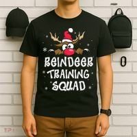 Christmas Running Reindeer Training Squad Team Gifts  T-Shirt thumb 6