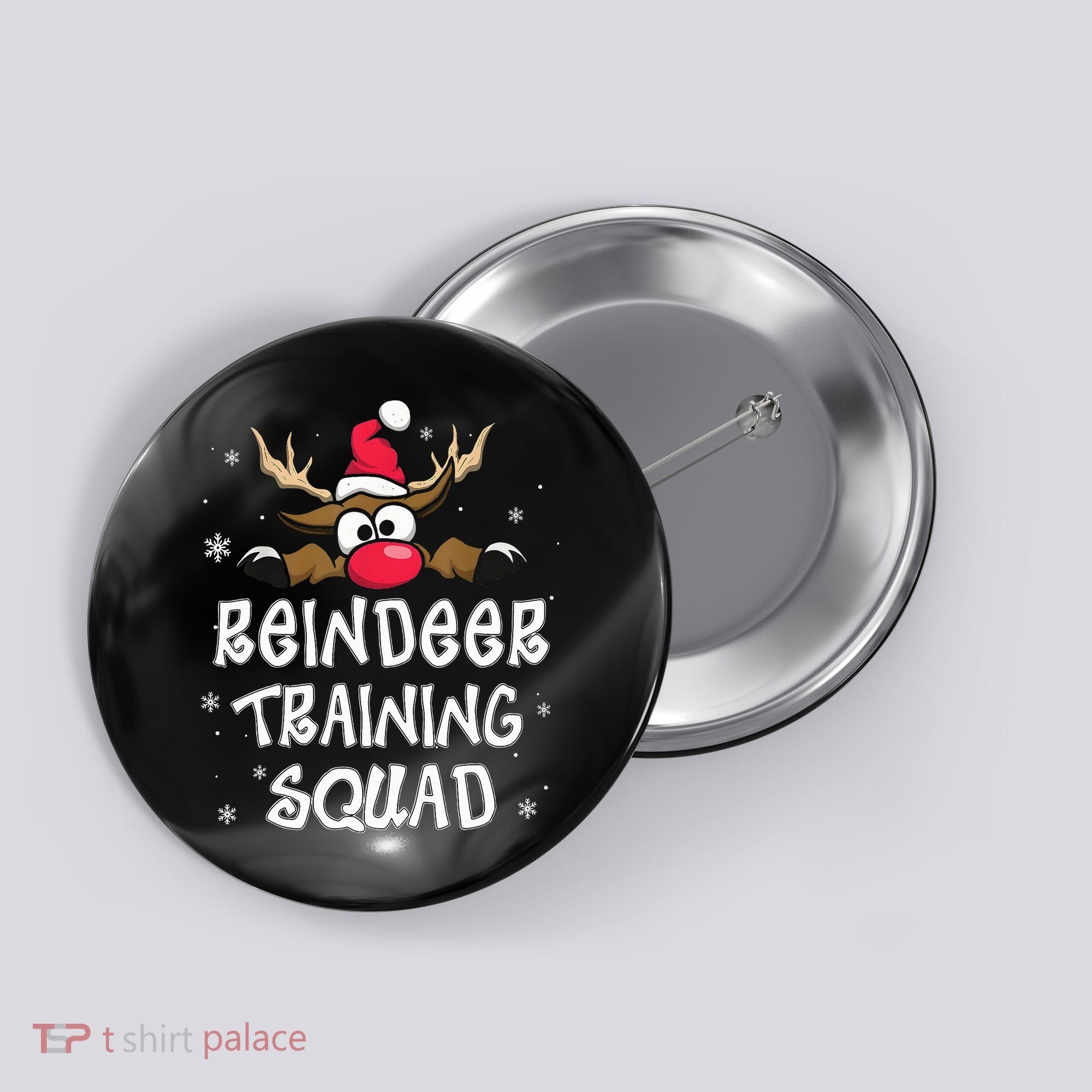 Christmas Running Reindeer Training Squad Team Gifts  Button