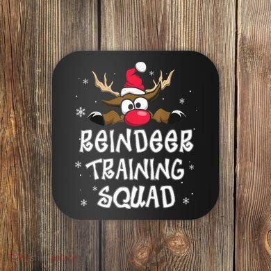 Christmas Running Reindeer Training Squad Team Gifts  Coaster