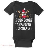 Christmas Running Reindeer Training Squad Team Gifts  Baby Bodysuit thumb 0