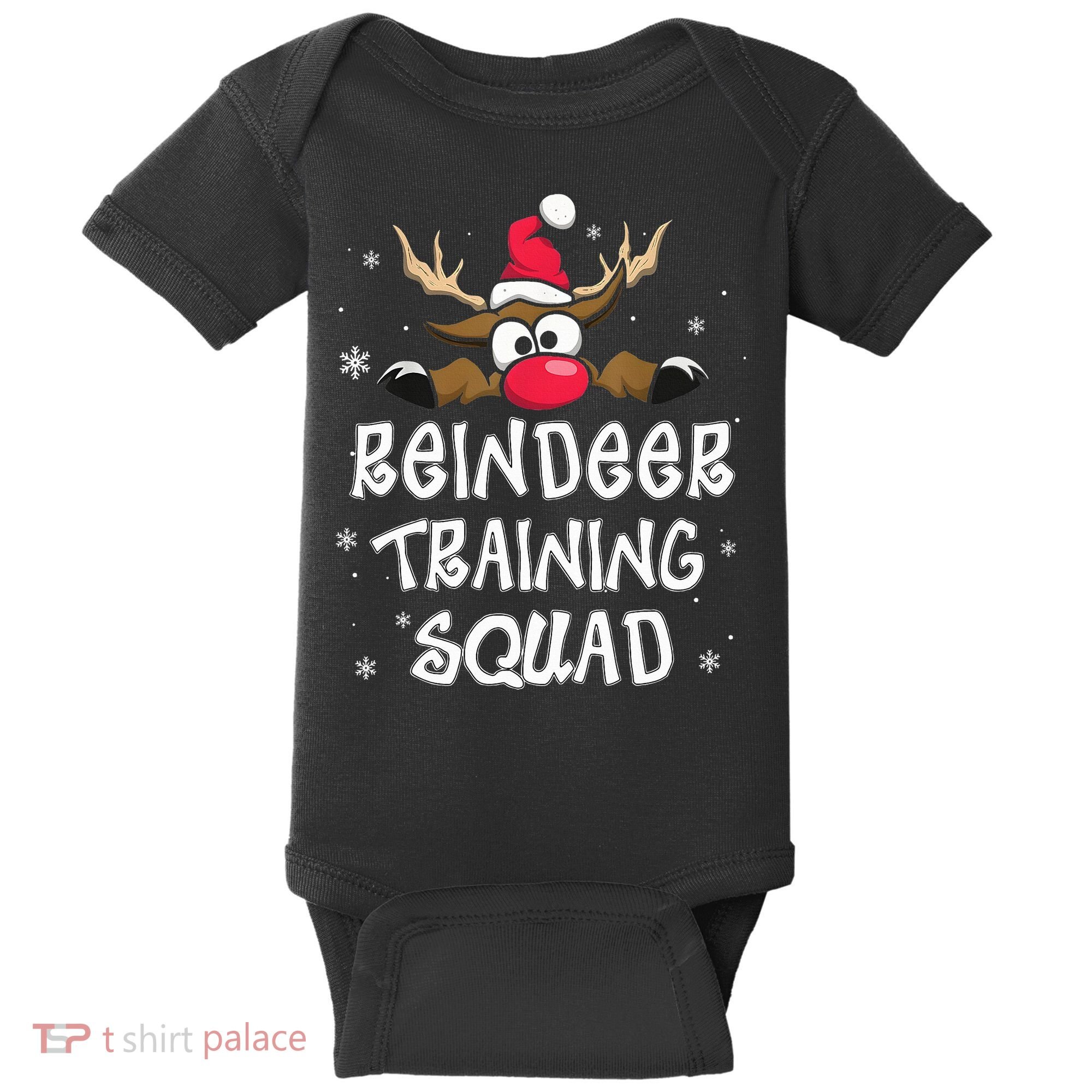 Christmas Running Reindeer Training Squad Team Gifts  Baby Bodysuit