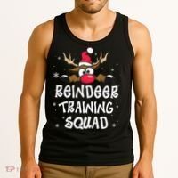 Christmas Running Reindeer Training Squad Team Gifts  Tank Top thumb 3
