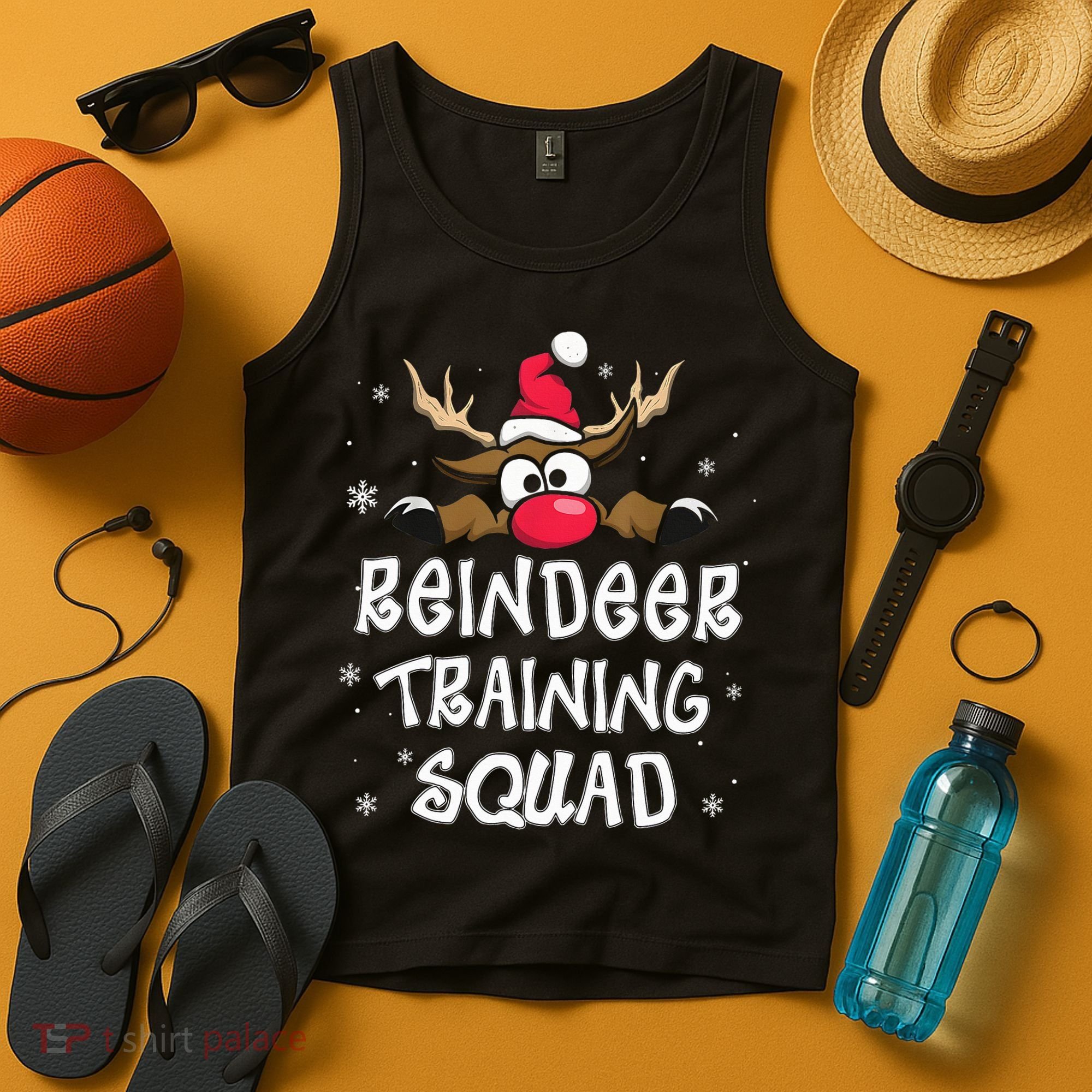 Christmas Running Reindeer Training Squad Team Gifts  Tank Top