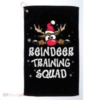 Christmas Running Reindeer Training Squad Team Gifts  Golf Towel thumb 0