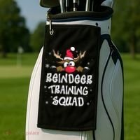 Christmas Running Reindeer Training Squad Team Gifts  Golf Towel thumb 2