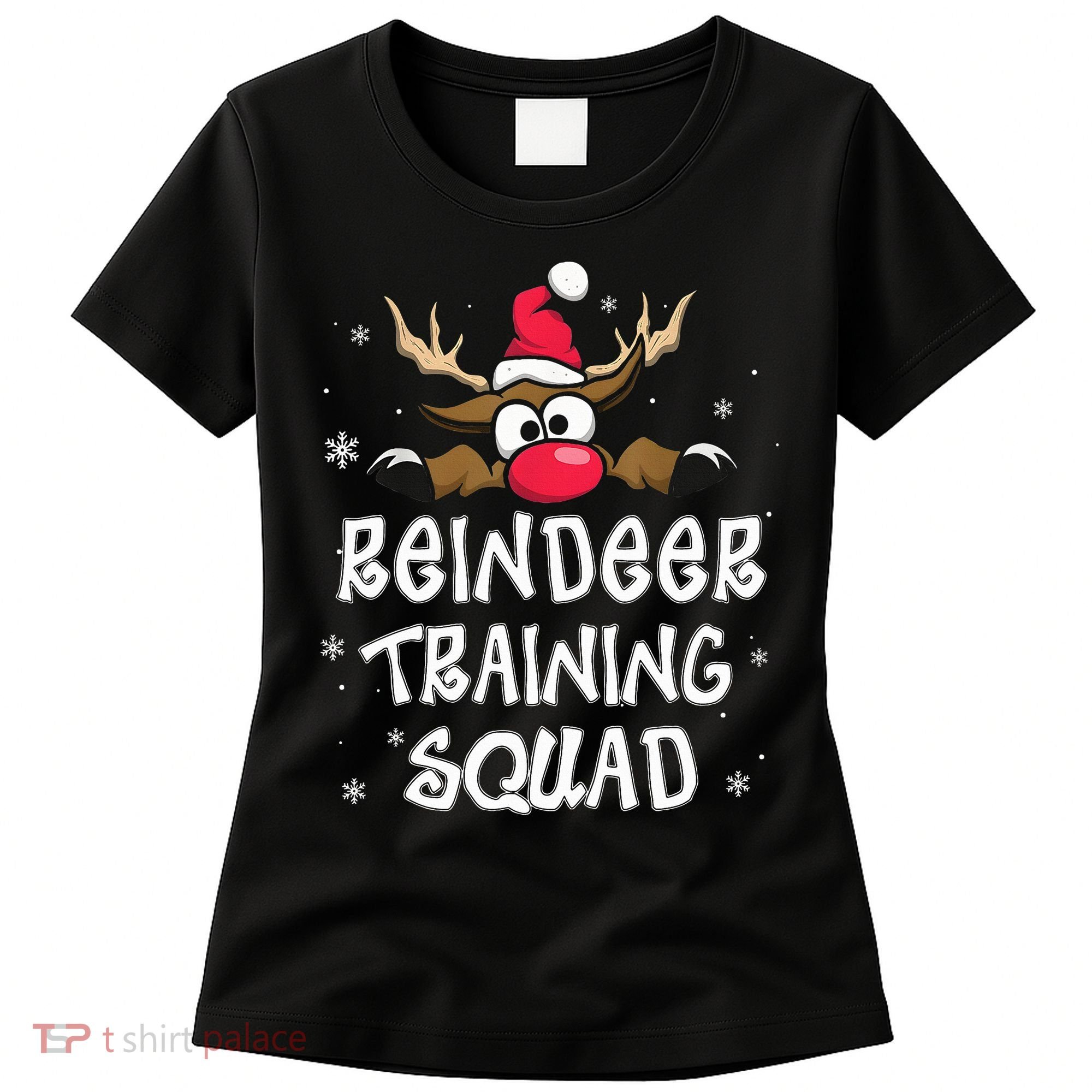 Christmas Running Reindeer Training Squad Team Gifts  Women's T-Shirt