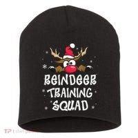 Christmas Running Reindeer Training Squad Team Gifts  Short Acrylic Beanie thumb 0