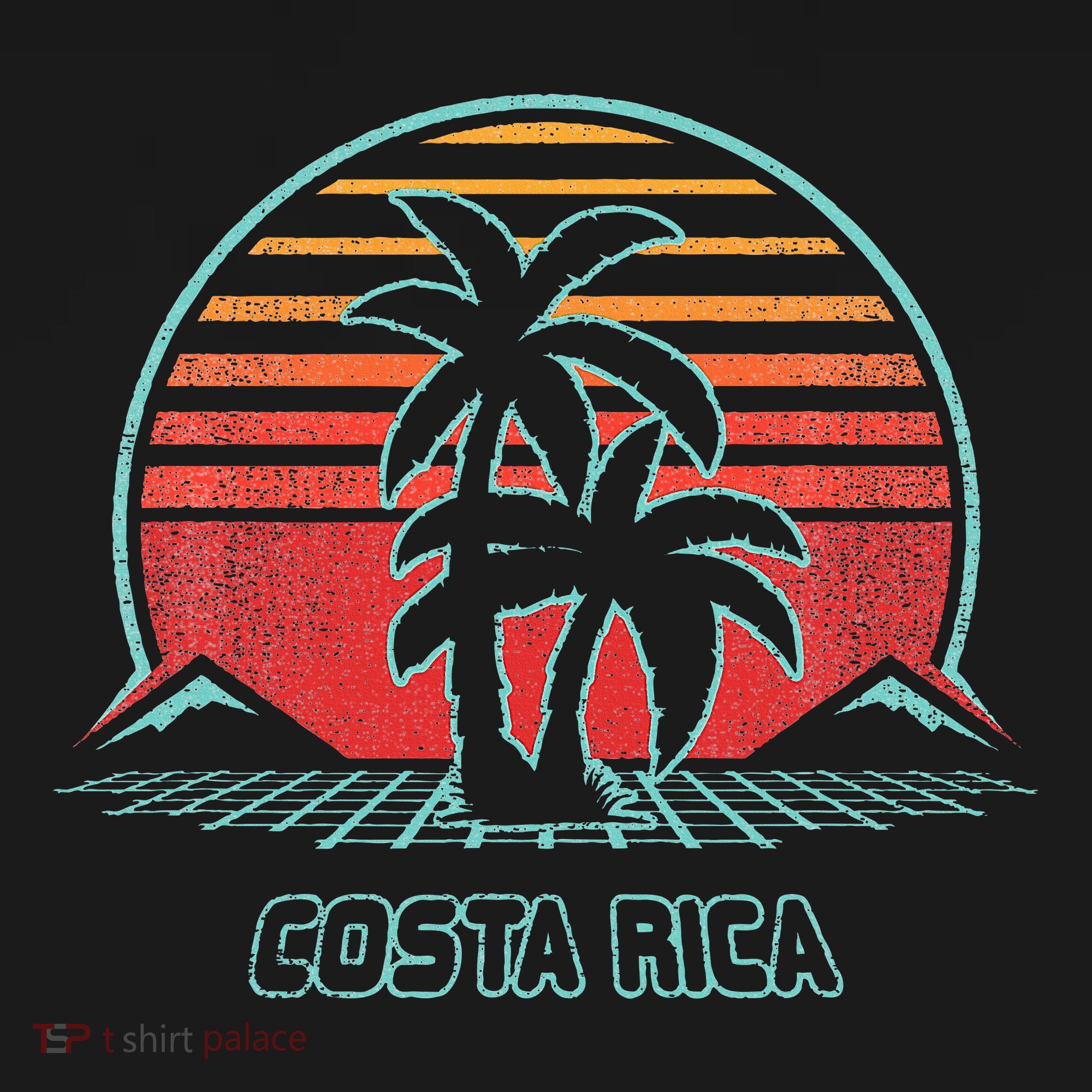 Costa Rica Retro Vintage 80s Style T-Shirt