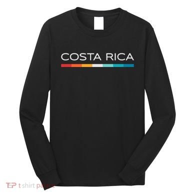 Costa Rica Retro Design Long Sleeve Shirt