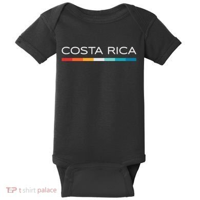 Costa Rica Retro Design Baby Bodysuit