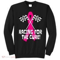 Car Races Racing For A Cure Pink Ribbon Breast Cancer Sweatshirt thumb 0