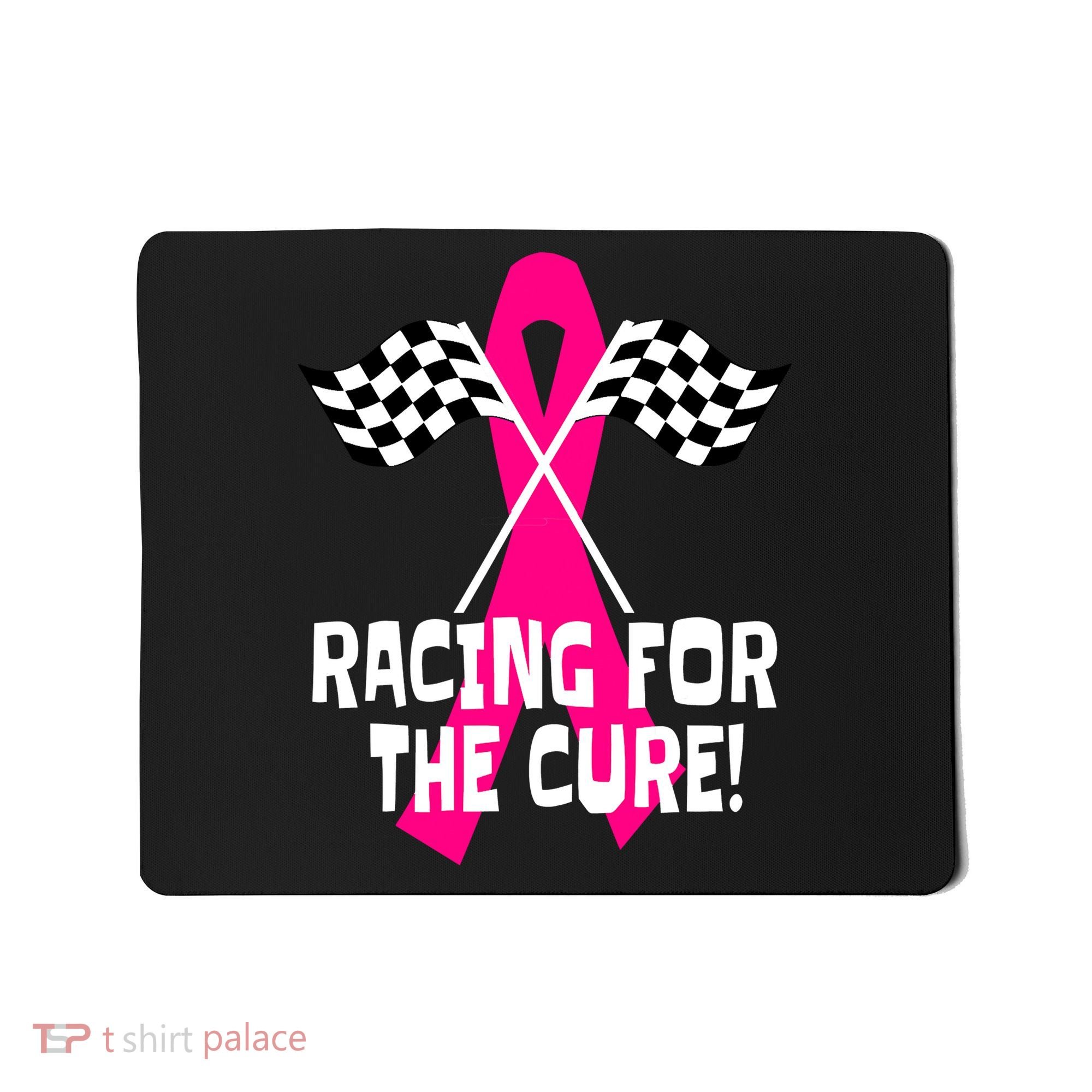 Car Races Racing For A Cure Pink Ribbon Breast Cancer Mousepad