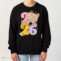 Cute Retro Senior 2026 Disco Ball Flowers Graduate Graduation Women's Sweatshirt thumb 0