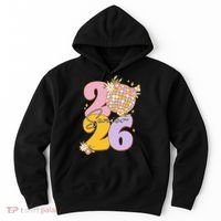 Cute Retro Senior 2026 Disco Ball Flowers Graduate Graduation Hoodie thumb 0
