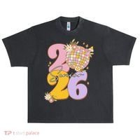 Cute Retro Senior 2026 Disco Ball Flowers Graduate Graduation Urban Oversized Heavyweight T-Shirt thumb 0