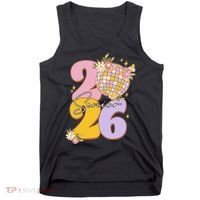 Cute Retro Senior 2026 Disco Ball Flowers Graduate Graduation Tank Top thumb 0
