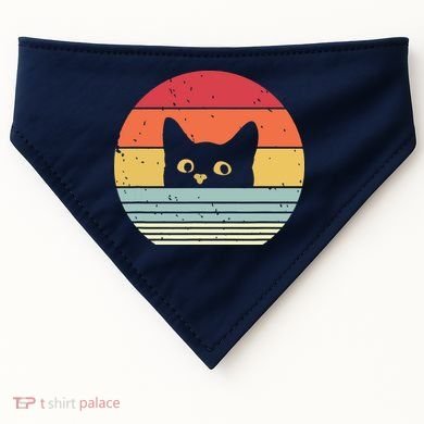 Cat Retro Style USA-Made Doggie Bandana