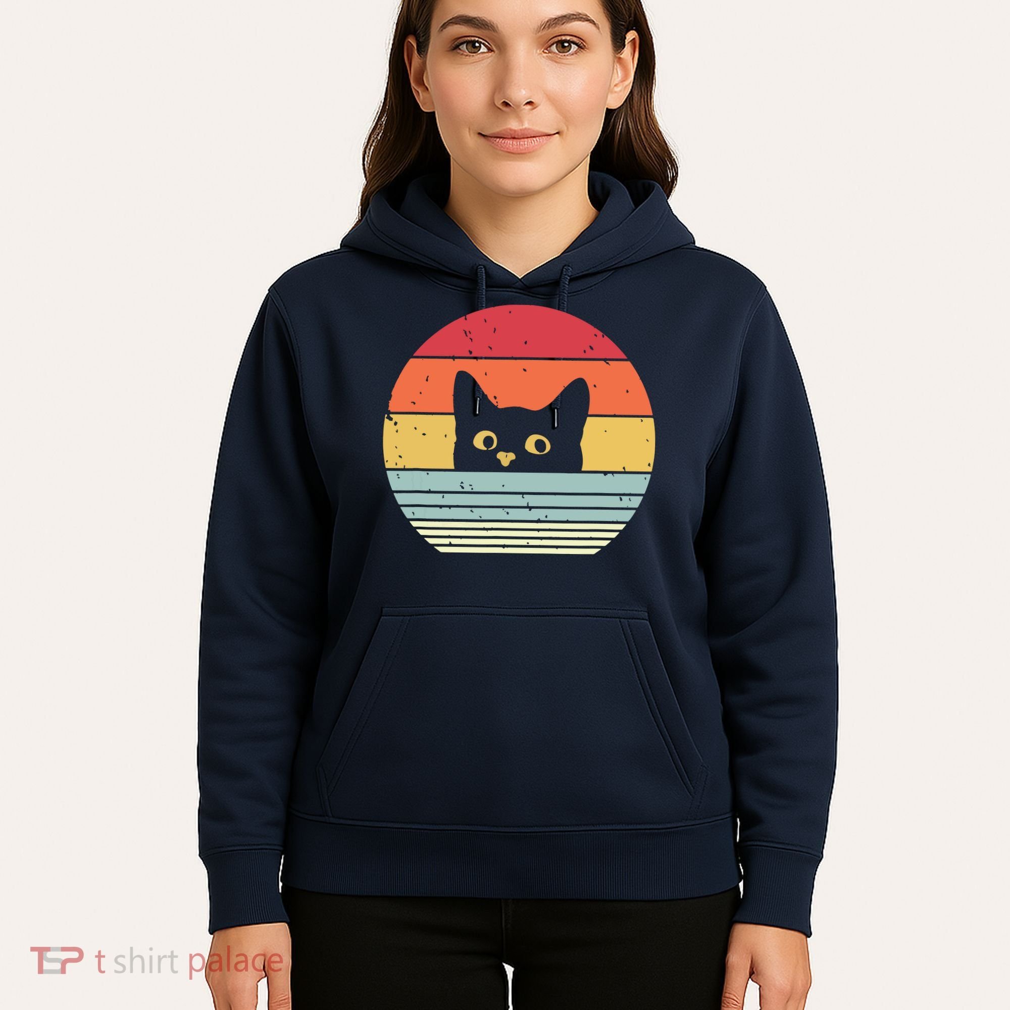 Cat Retro Style Hoodie