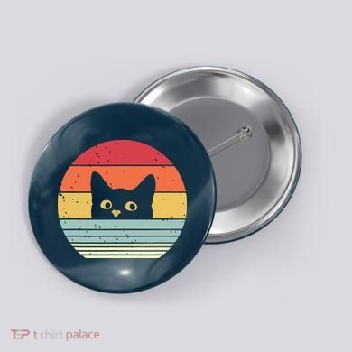 Cat Retro Style Button