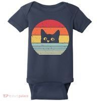 Cat Retro Style Baby Bodysuit thumb 0