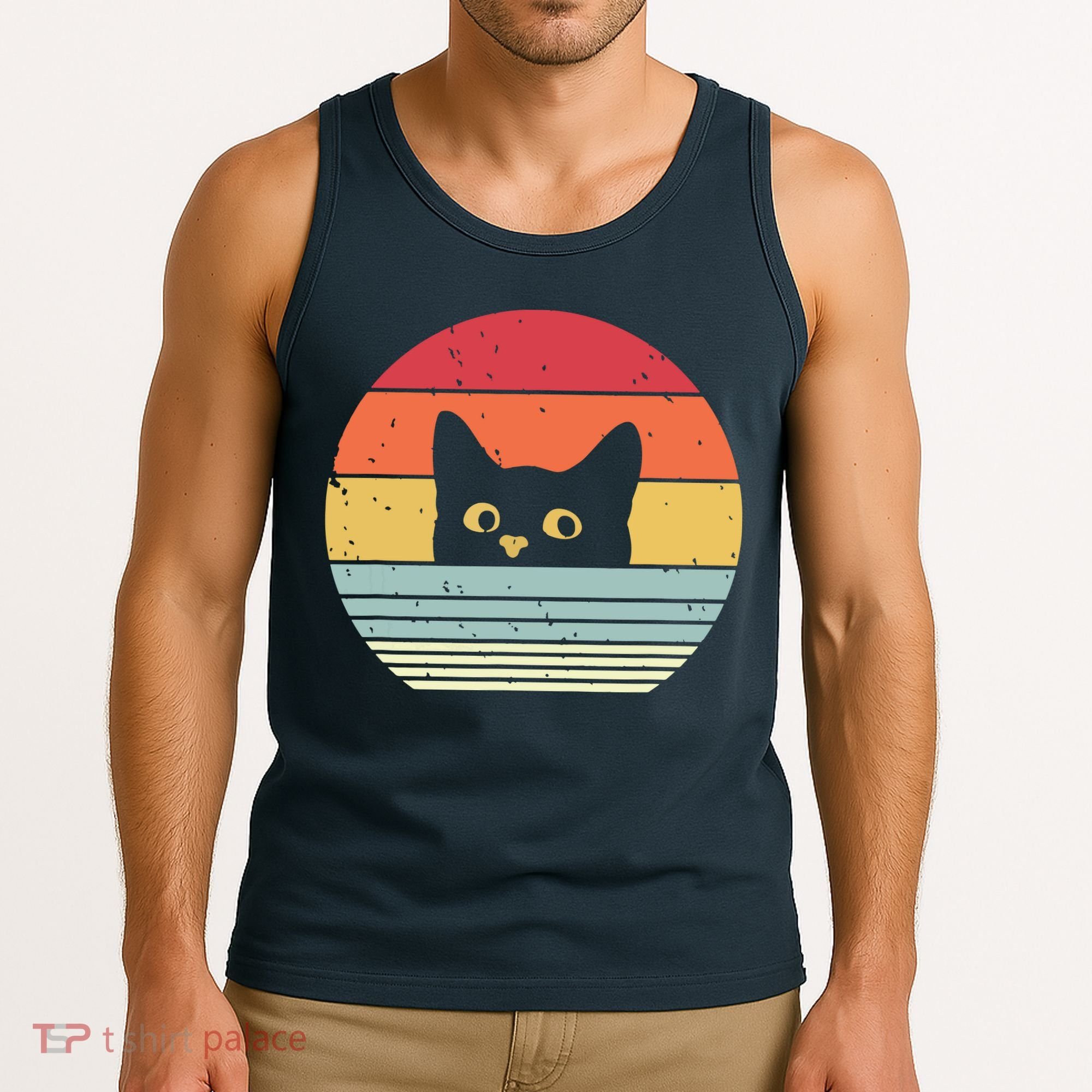 Cat Retro Style Tank Top