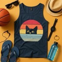 Cat Retro Style Tank Top thumb 4