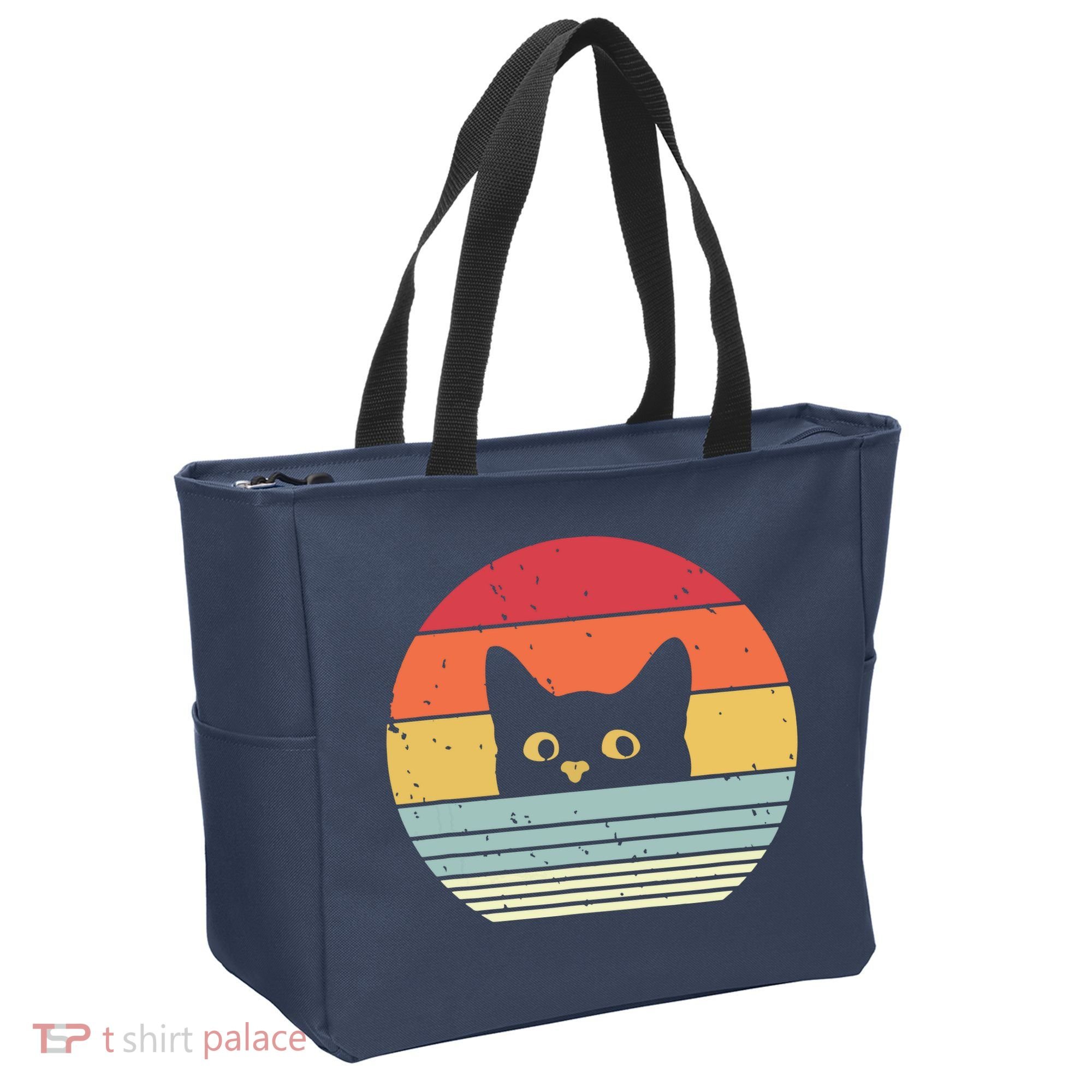 Cat Retro Style Tote Bag