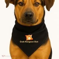 Crab Rangoon Slut Crab Rangoon Lovers USA-Made Doggie Bandana thumb 1