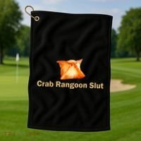 Crab Rangoon Slut Crab Rangoon Lovers Golf Towel thumb 1