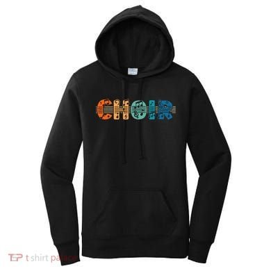 Choir Retro Singer Music Group Teacher Choir Directors Women's Hoodie