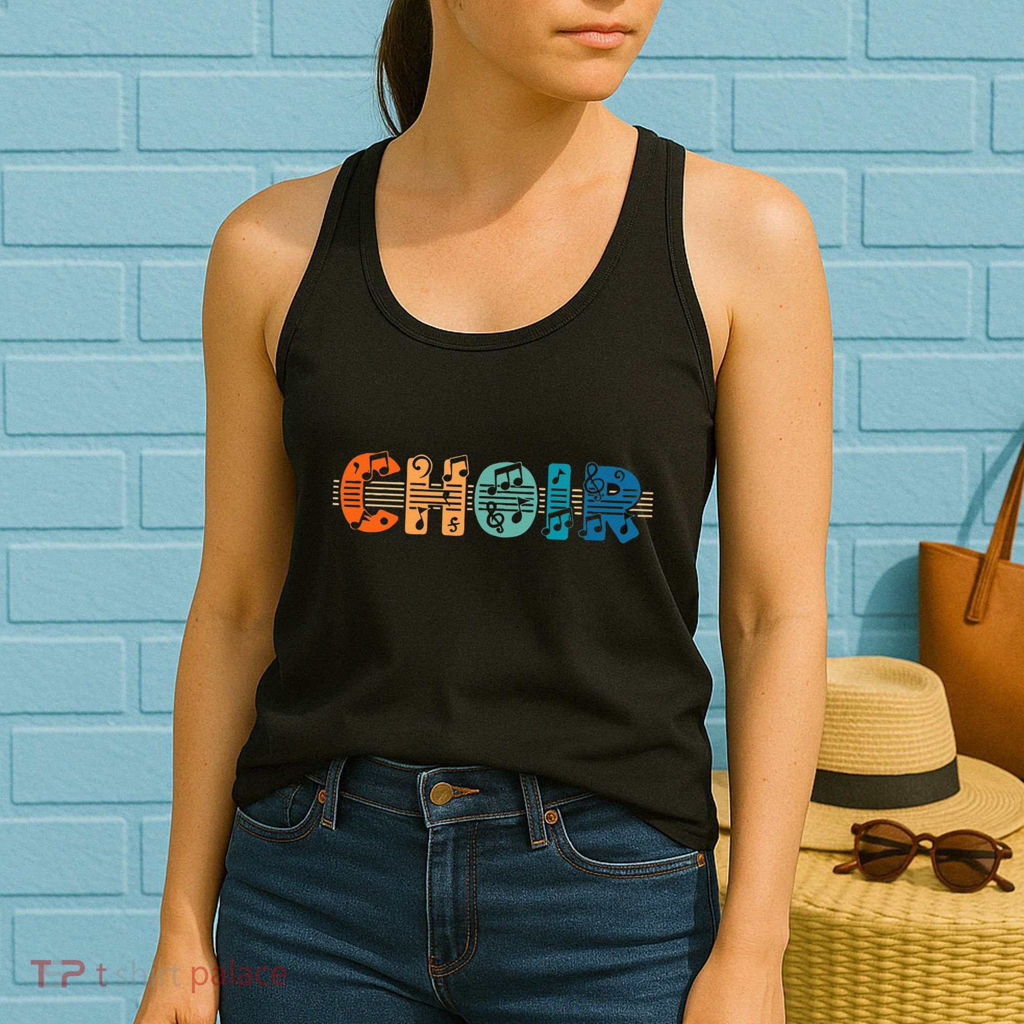 Choir Retro Singer Music Group Teacher Choir Directors Women's Tank Top