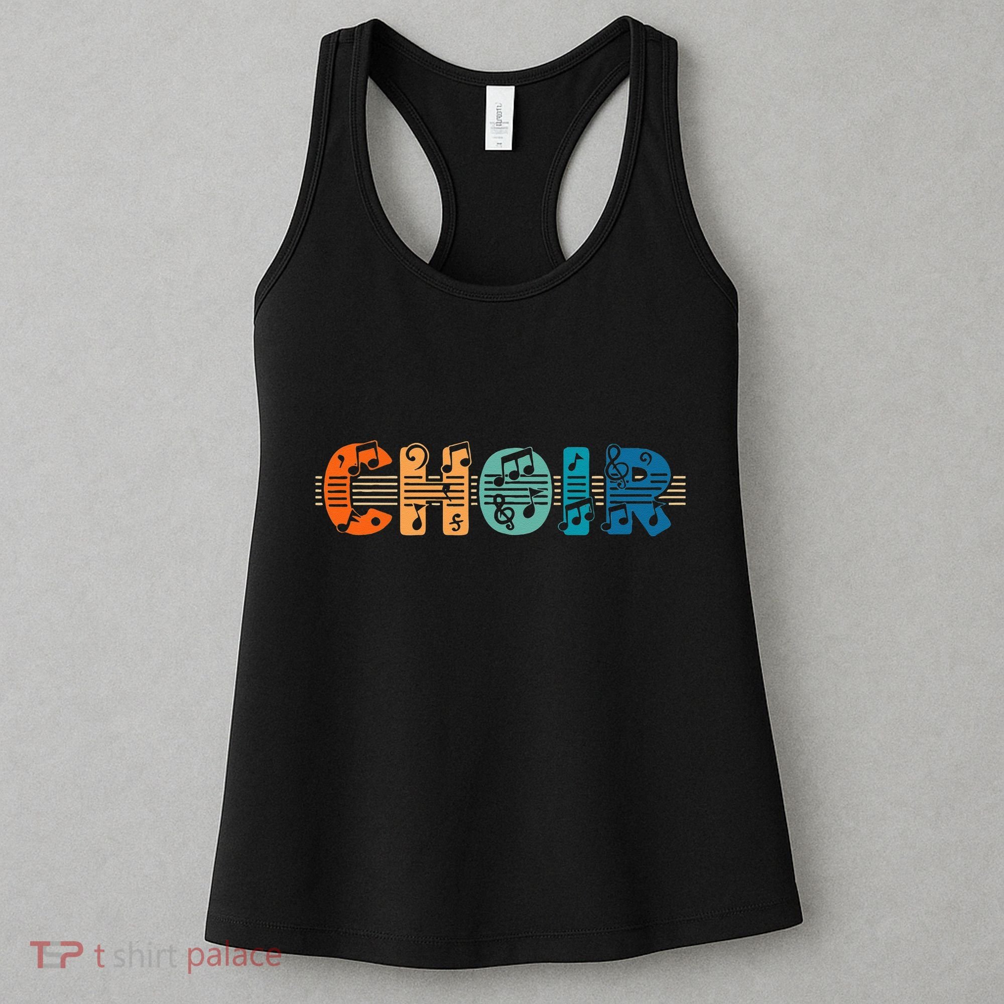 Choir Retro Singer Music Group Teacher Choir Directors Women's Tank Top