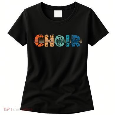 Choir Retro Singer Music Group Teacher Choir Directors Women's T-Shirt