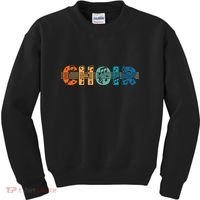 Choir Retro Singer Music Group Teacher Choir Directors Kids Sweatshirt thumb 0