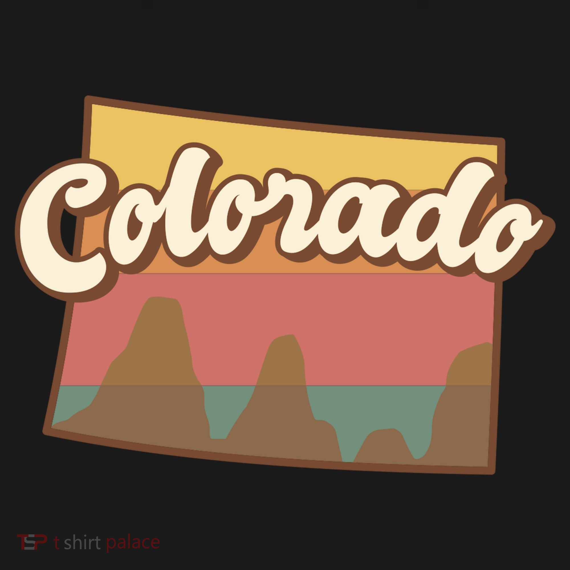 Colorado Retro Sunset Logo Ornament