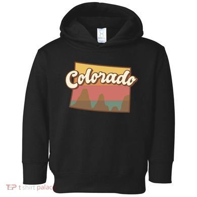 Colorado Retro Sunset Logo Toddler Hoodie
