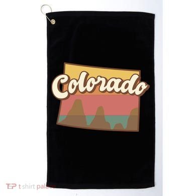 Colorado Retro Sunset Logo Golf Towel