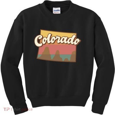 Colorado Retro Sunset Logo Kids Sweatshirt