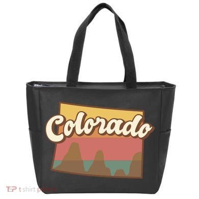 Colorado Retro Sunset Logo Tote Bag