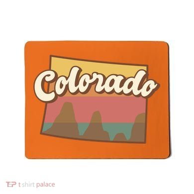 Colorado Retro Sunset Logo Mousepad