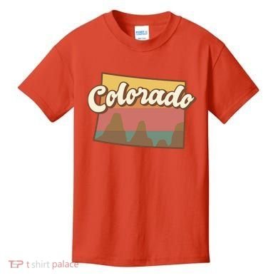 Colorado Retro Sunset Logo Kids T-Shirt