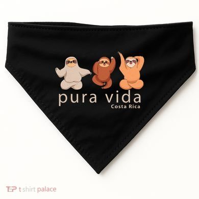 Costa Rica Sloth USA-Made Doggie Bandana