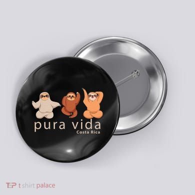 Costa Rica Sloth Button
