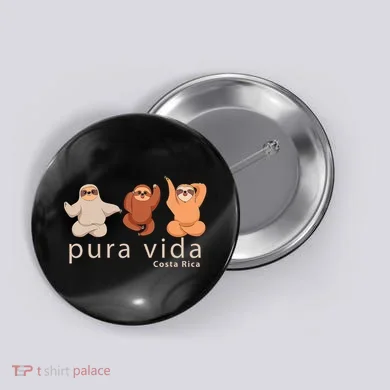Costa Rica Sloth Button